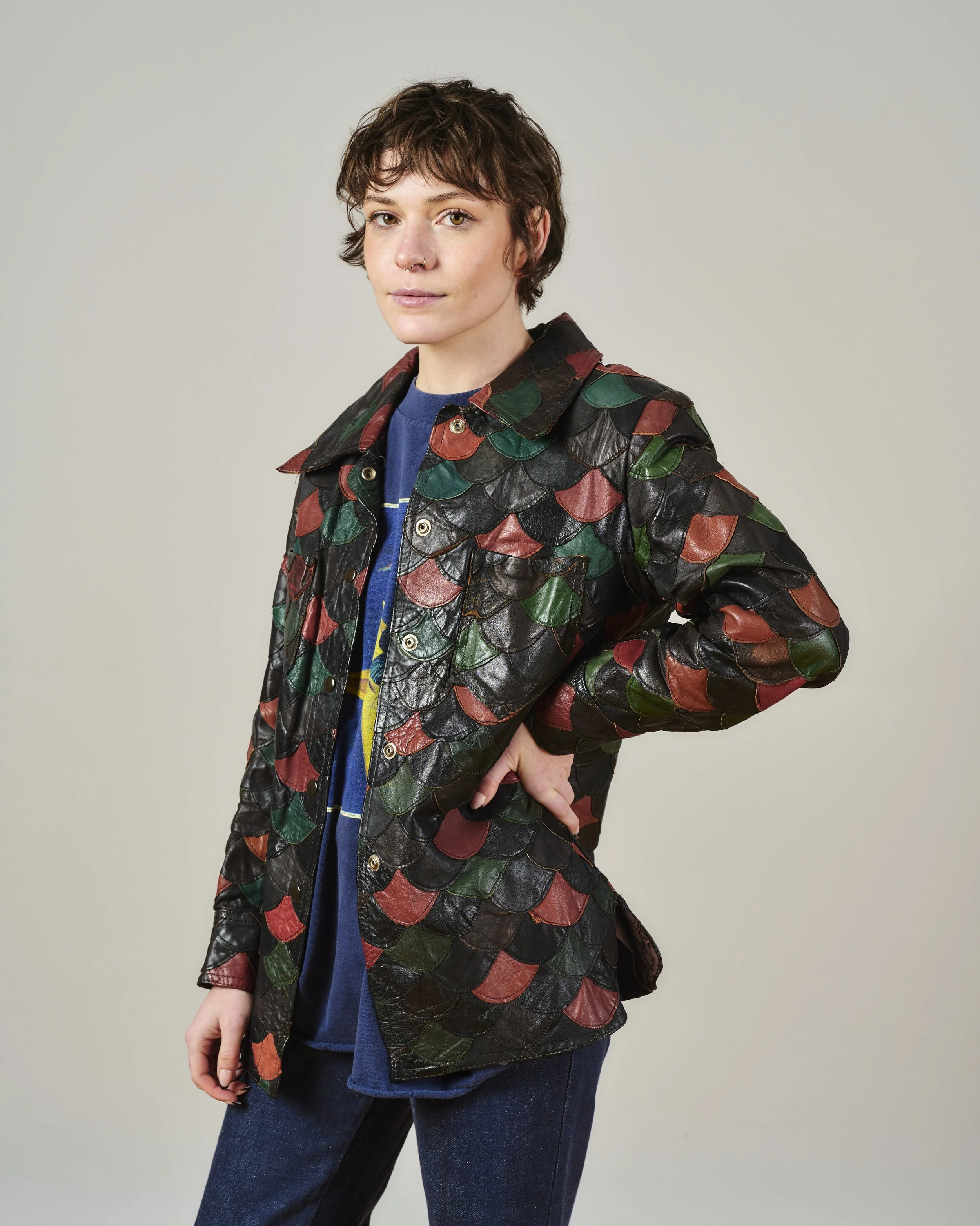 70's Fish Scale Leather Jacket — PATRICK RAY DOLAN